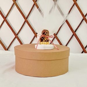 Μπομπονιέρα για κορίτσι, άσπρη πέτρα με τη Παναγία M1009